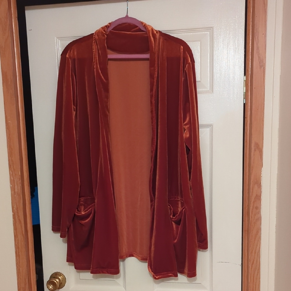 Vibrant Orange Cardigan Sweater